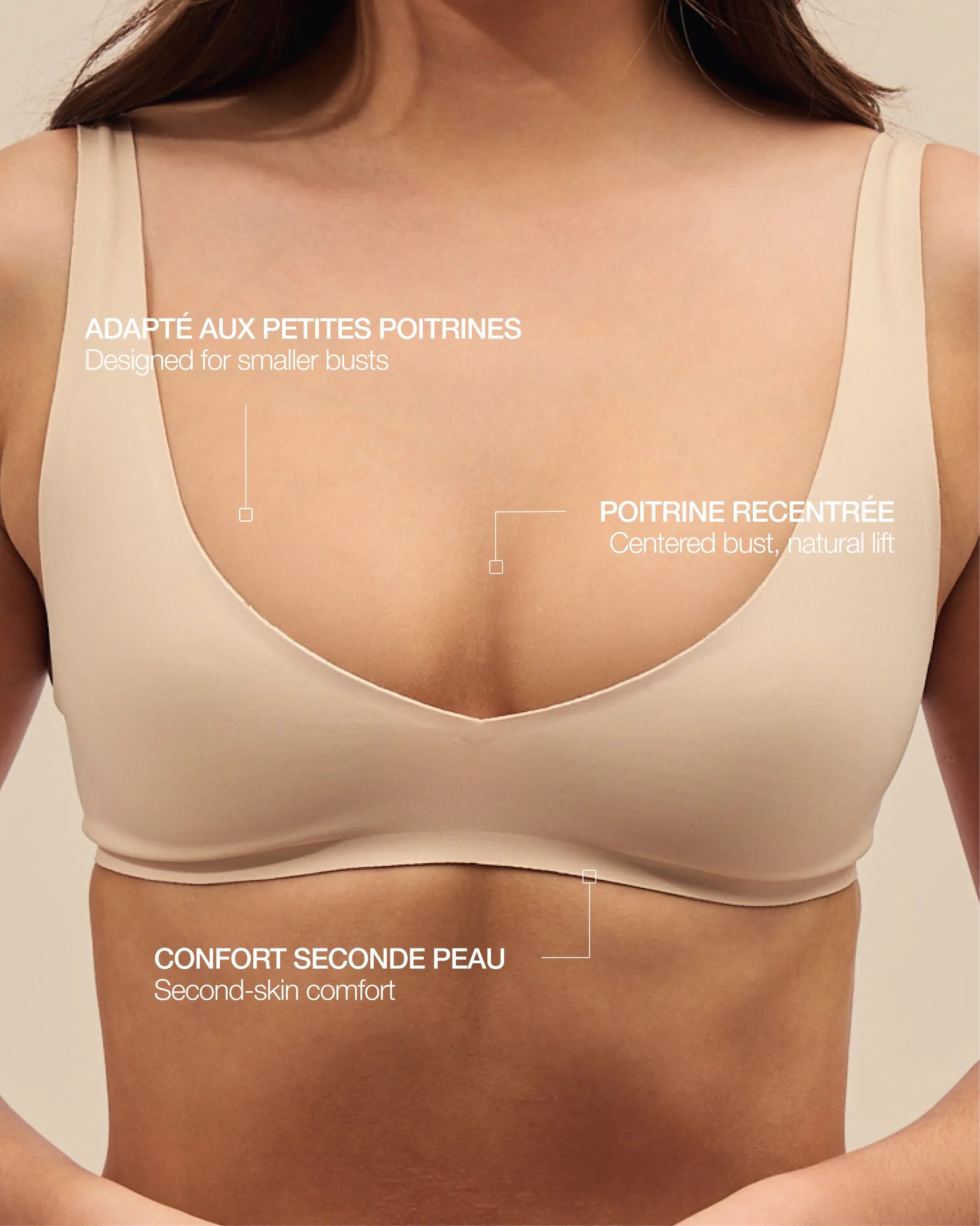 Brassière Hot Décolleté Mini - Light Beige