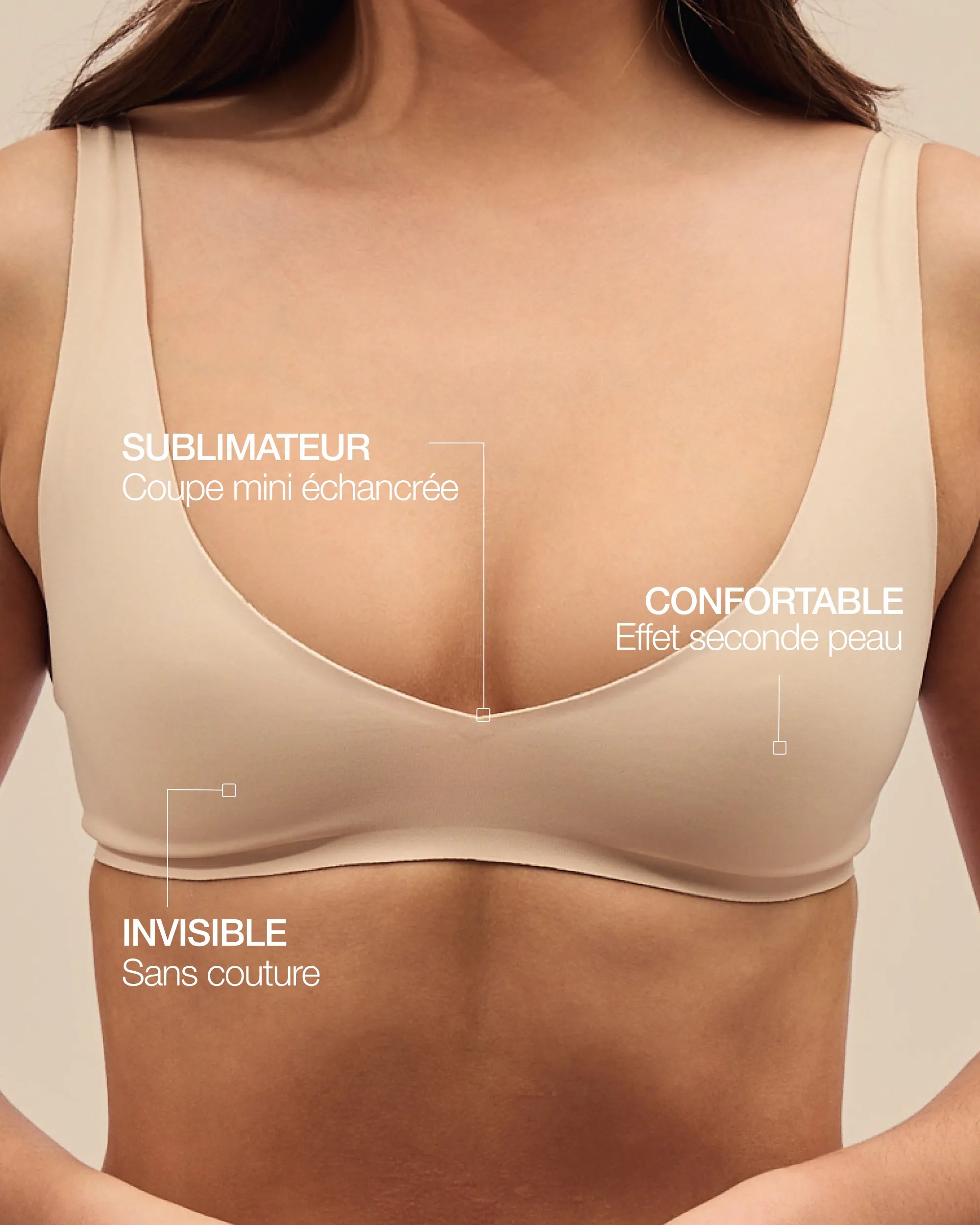 Brassière Hot Décolleté Mini - Light Beige