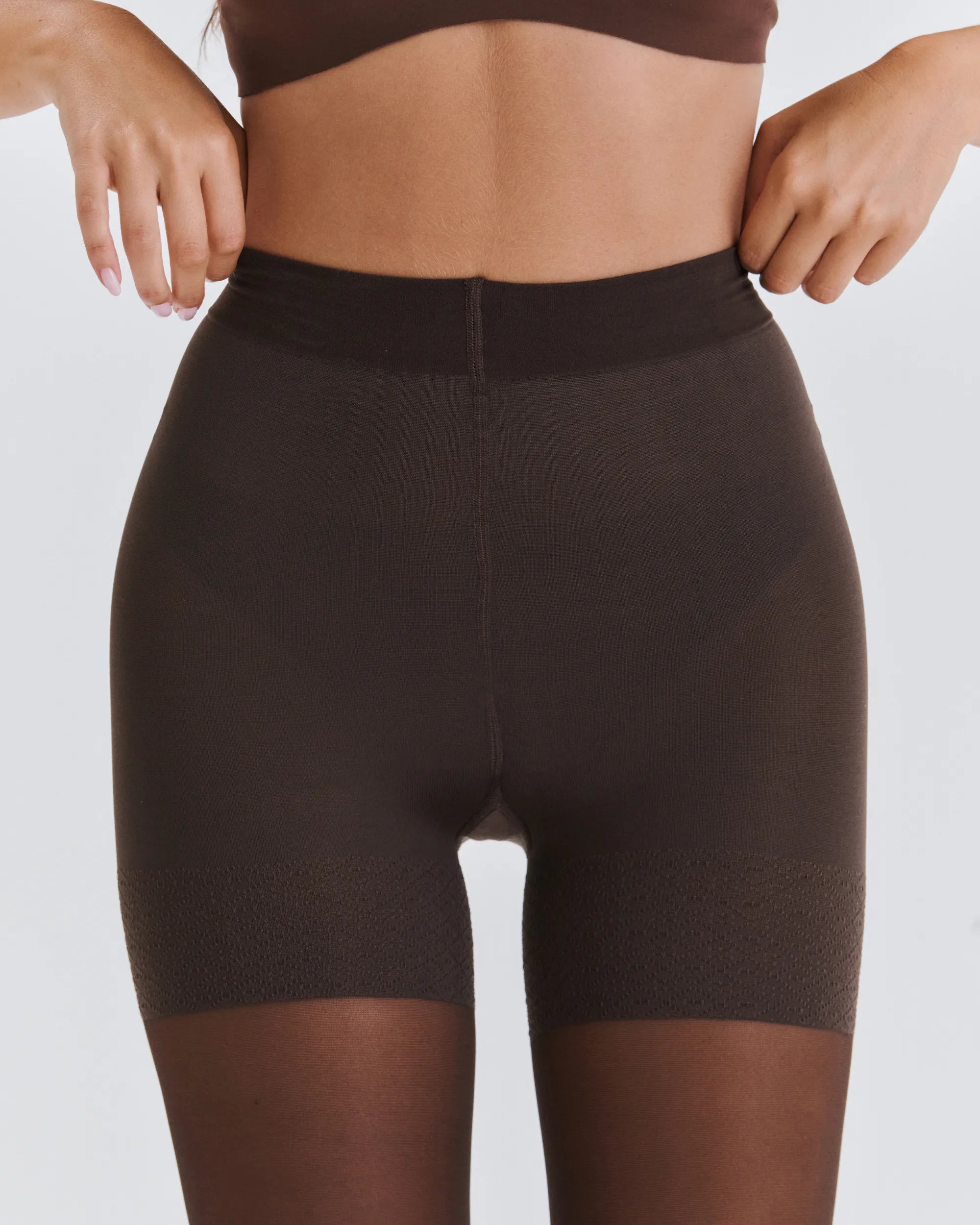 Sculpting Shorty Tights - Brown 40D