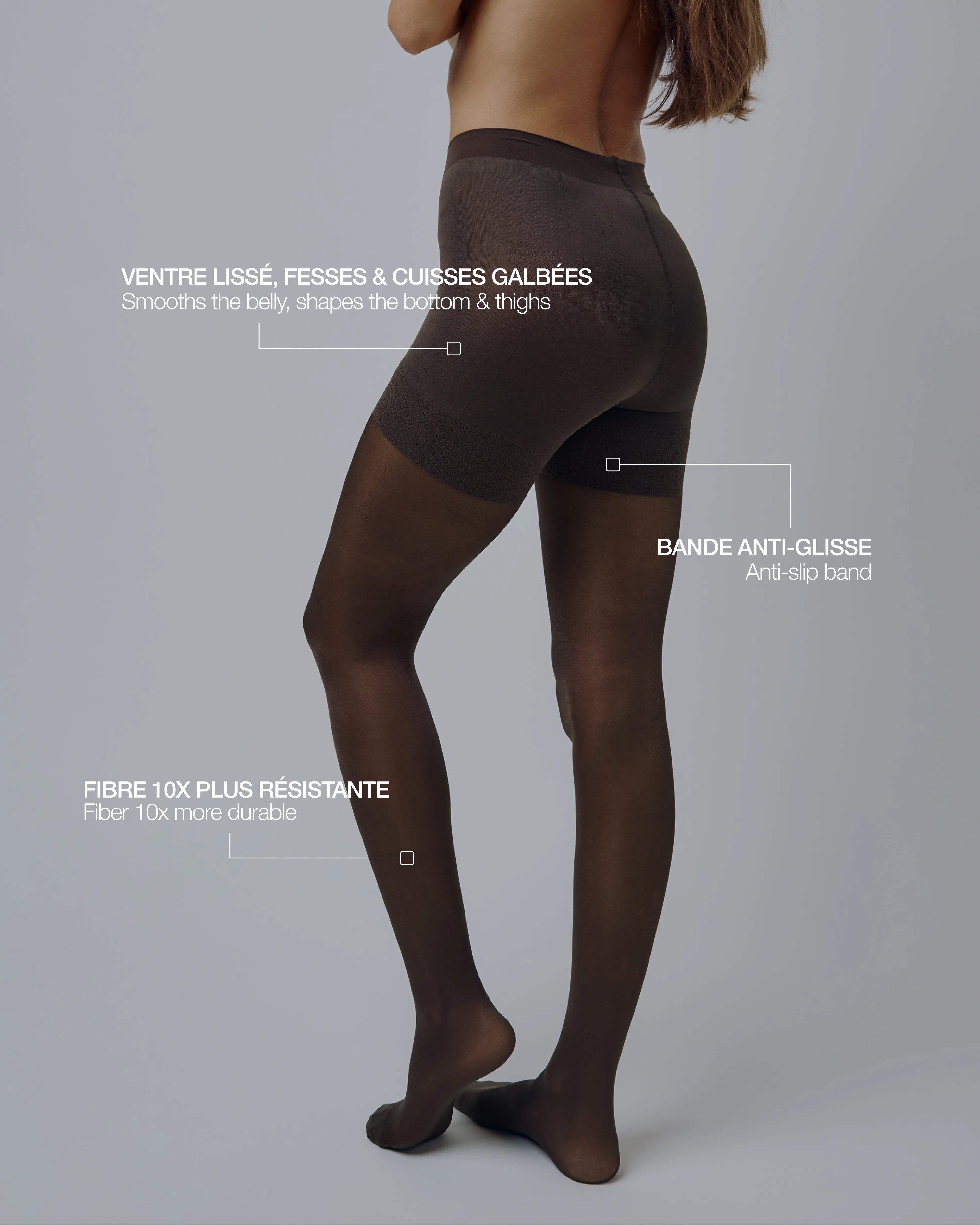 Sculpting Shorty Tights - Brown 40D