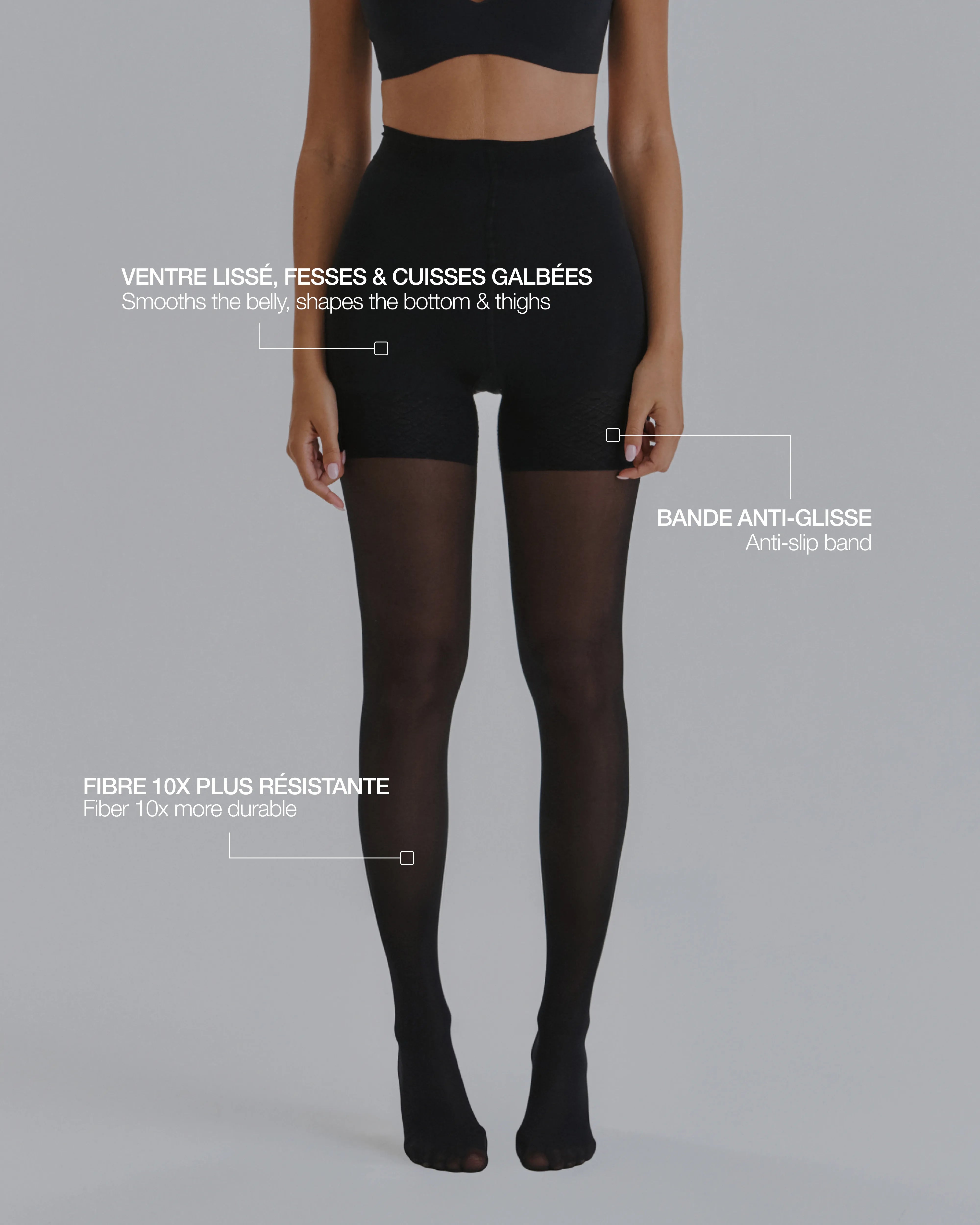Sculpting Shorty Tights - 40D - Dark