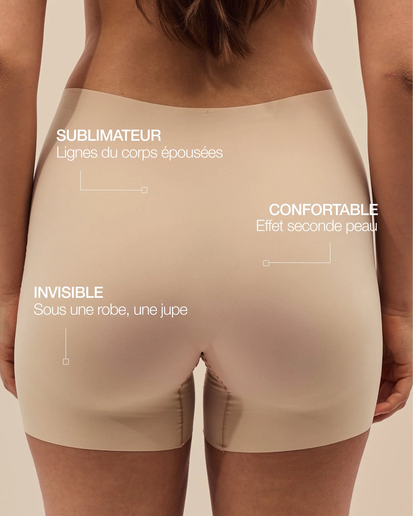 Short Invisible The Lift - Light Beige