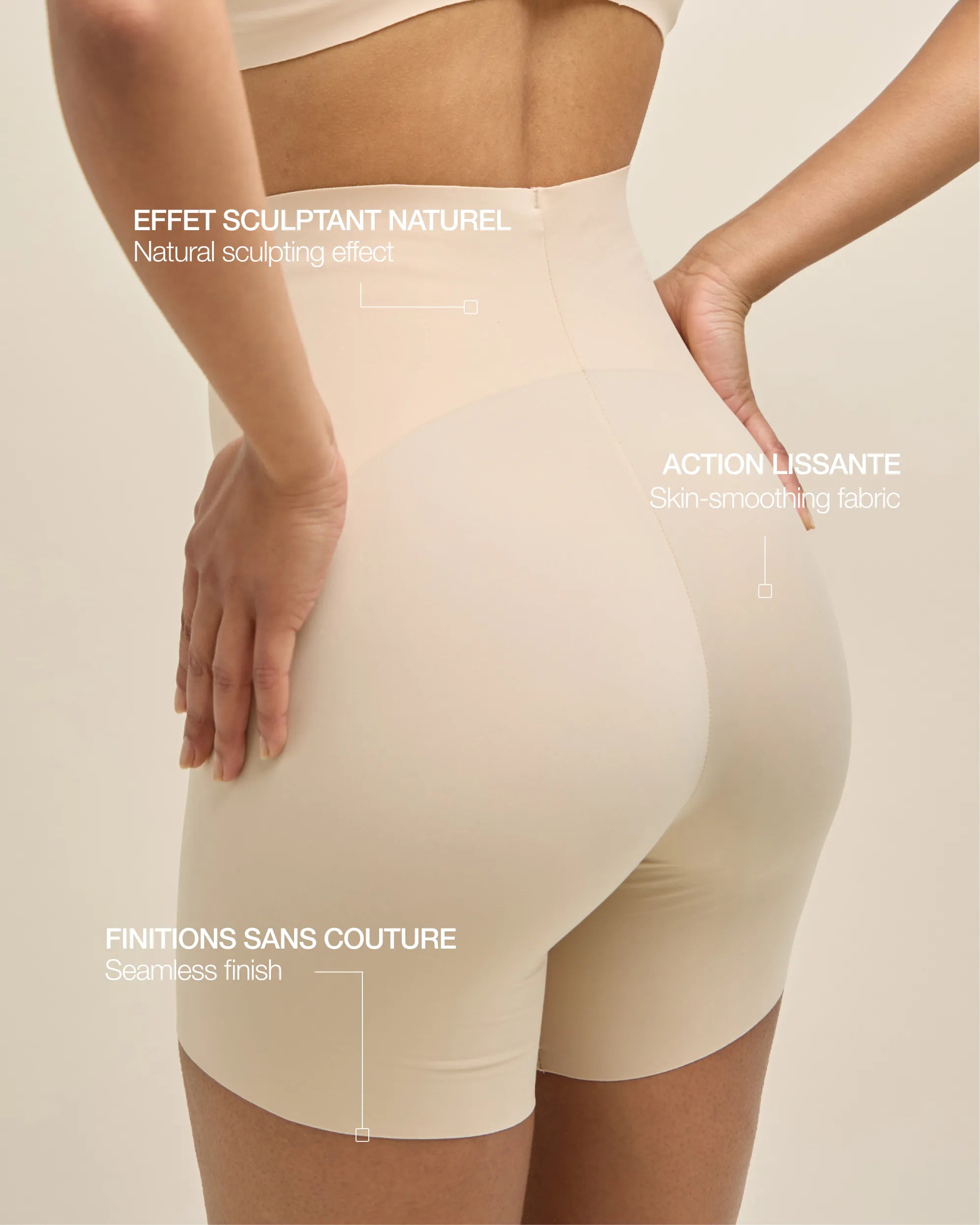 Shorty Sculptant - Light Beige