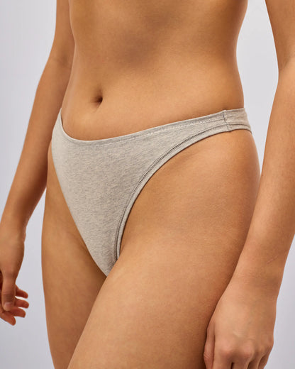 Tanga Coton - Light Grey