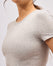 Cotton No Bra Round Neck T-Shirt - Light Grey