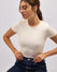 Cotton No Bra Round Neck T-Shirt - Off White