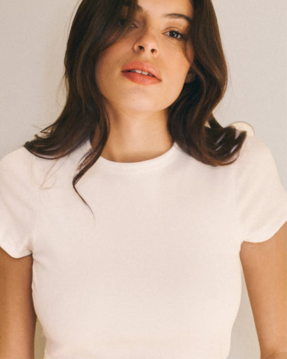 Ribbed Cotton Tee-shirt