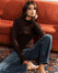 Top Col Montant Manches Longues  - Mocha