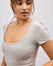 Tee-Shirt Décolleté Coton No Bra - Light Grey
