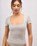 Tee-Shirt Décolleté Coton No Bra - Light Grey