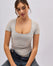 Tee-Shirt Décolleté Coton No Bra - Light Grey