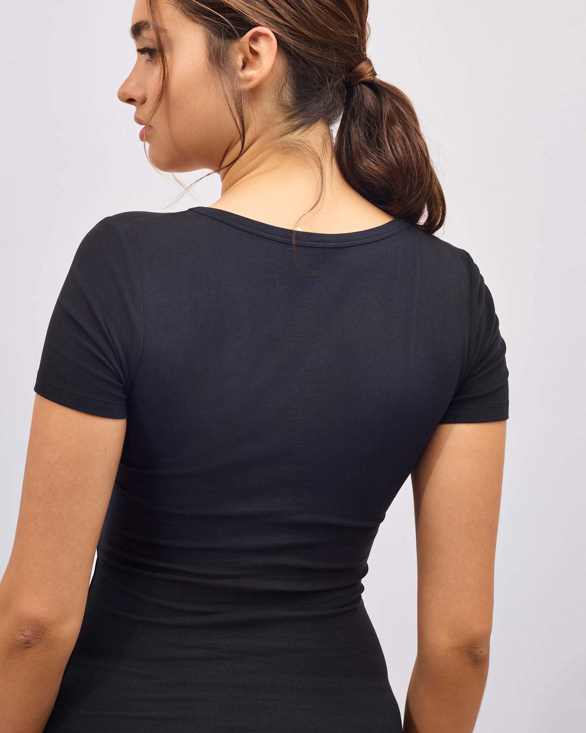 Tee-Shirt Décolleté Coton No Bra - Dark