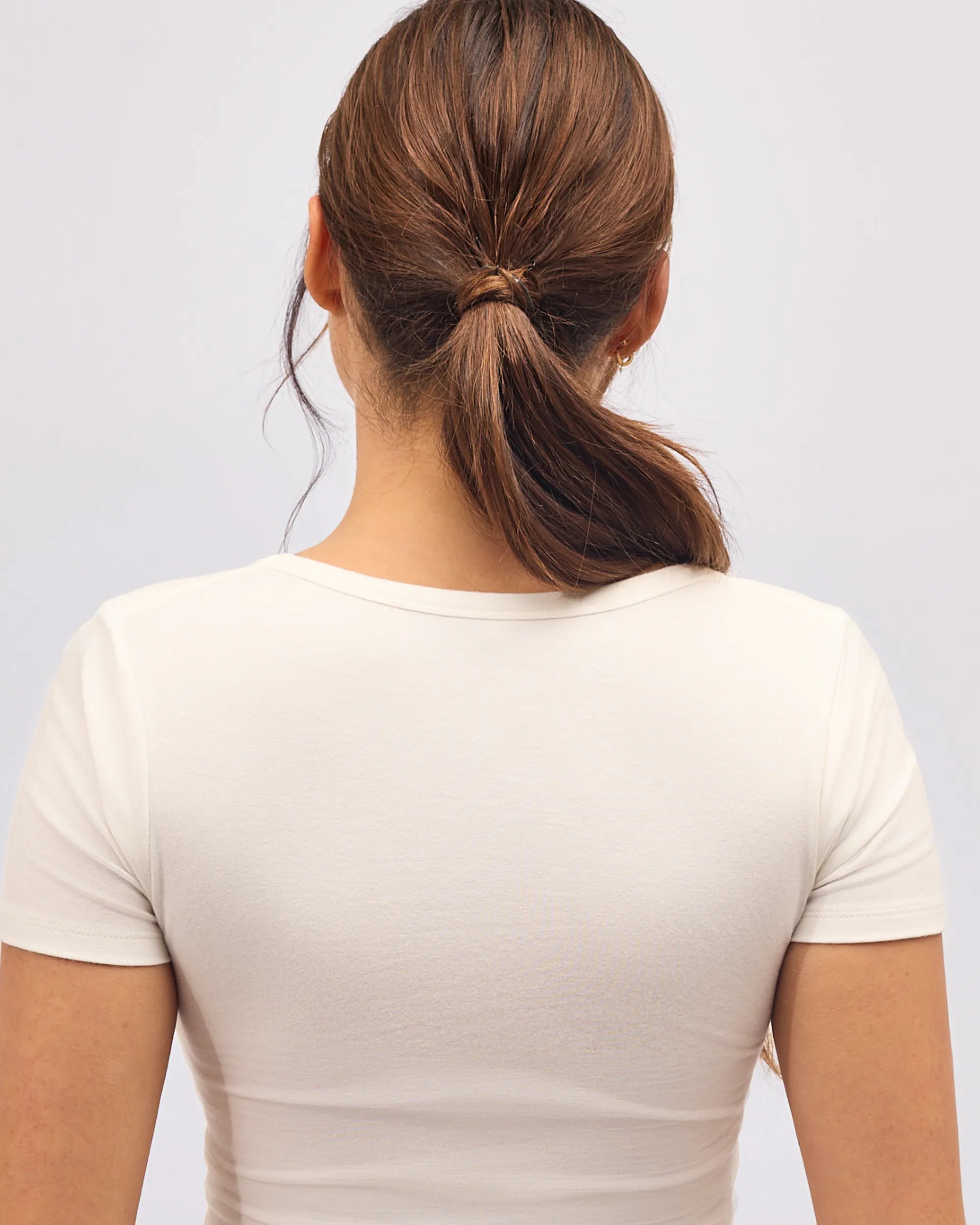 Tee-Shirt Décolleté Coton No Bra - Off White