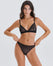 Soft Mesh Deep V Bra - Dark