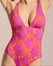Une Pièce Foulard Hot Décolleté - Flowers