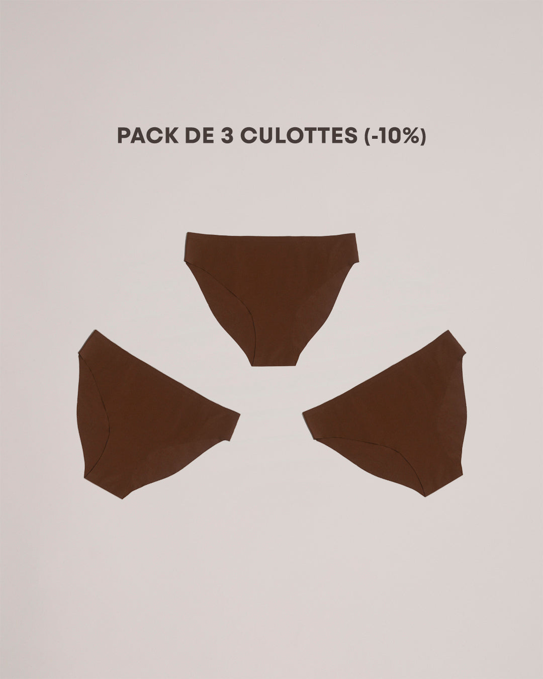 culottes invisibles marron