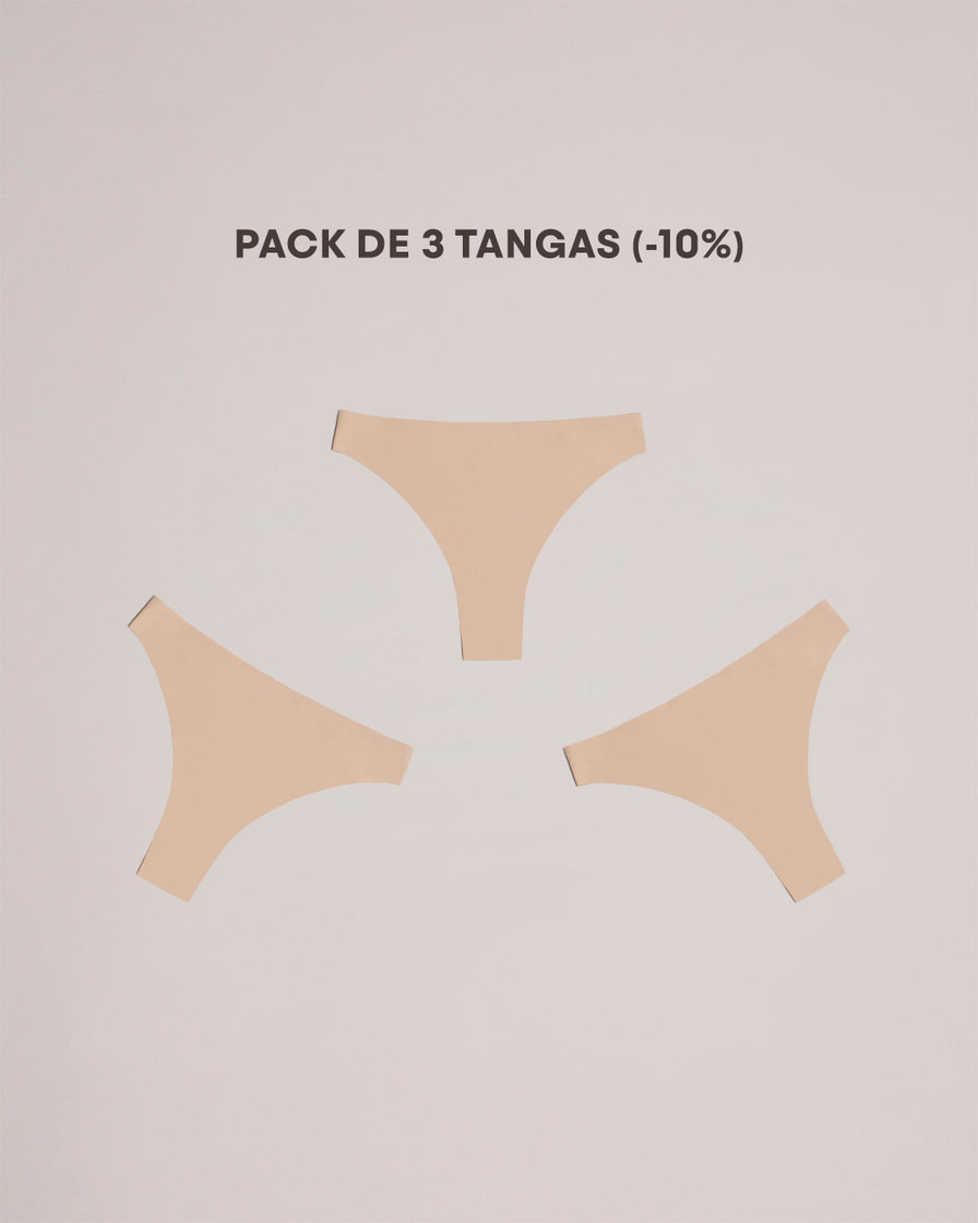 tangas invisibles beige clair