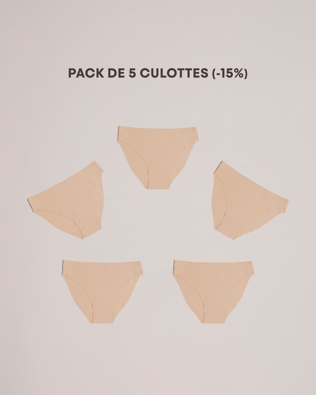 culottes invisibles beige clair