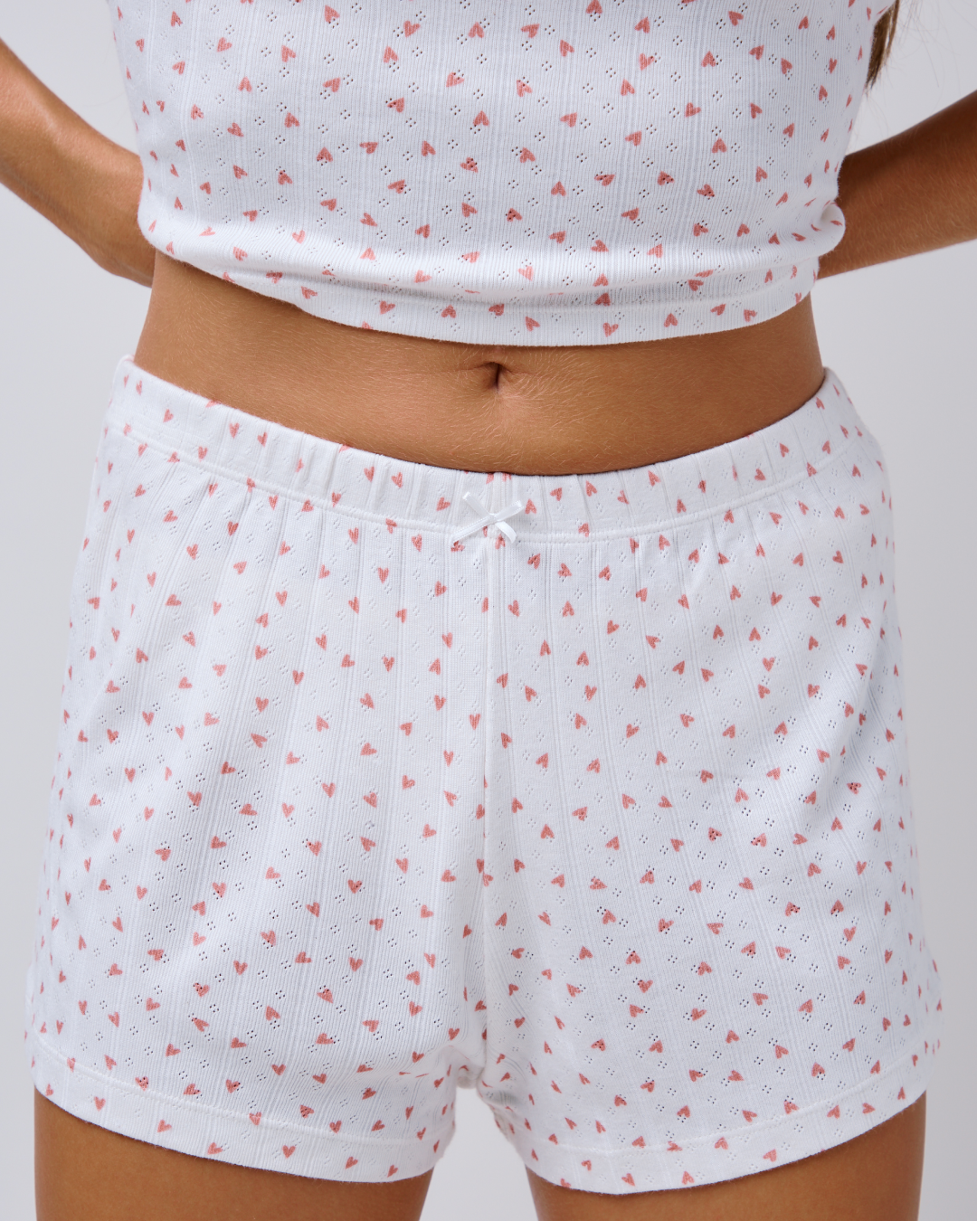 Pointelle Pajama Shorts - Love