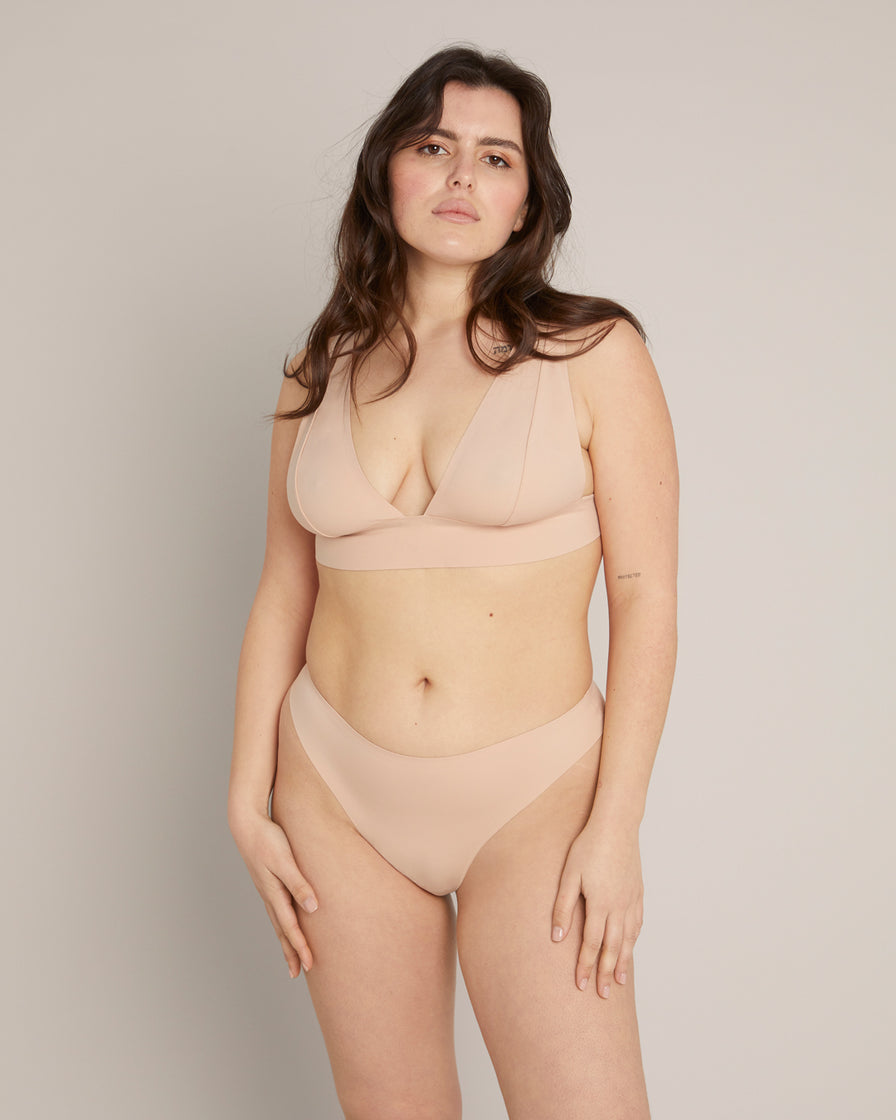 tanga invisible beige clair
